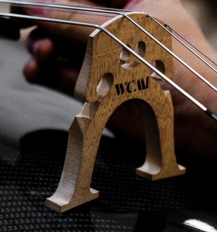 Instrument craftsmanship detail at CARBOWAVE's manufacturing partner