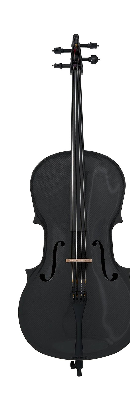Full front view of a CARBOWAVE CC Series carbon fiber cello