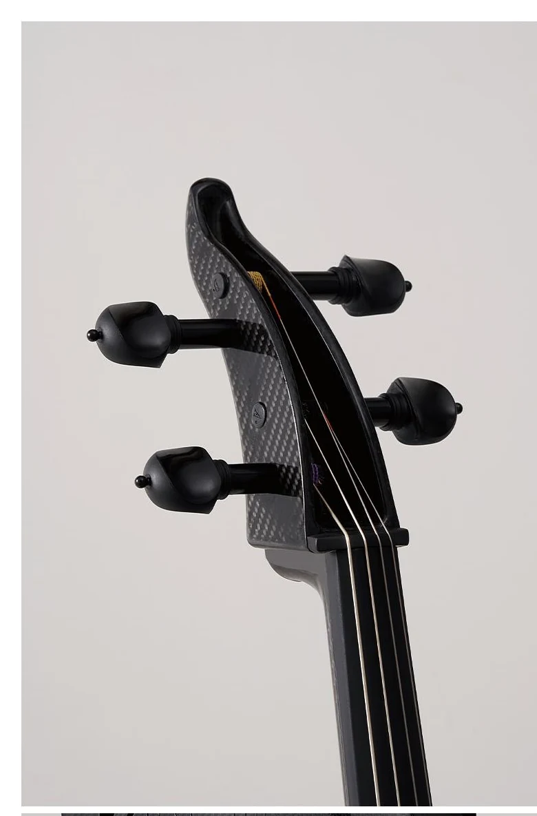 Carbon fiber cello pegbox detail