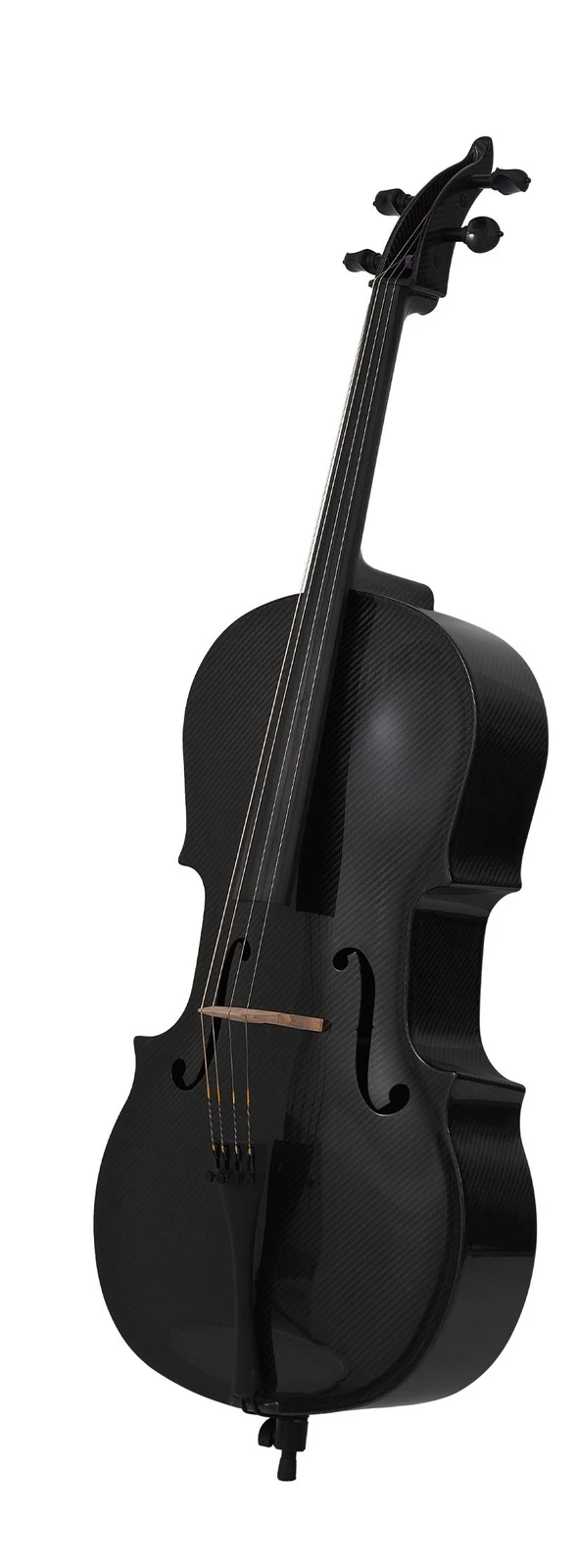 Full three-quarter view of a carbon fiber cello representing the SuperX range